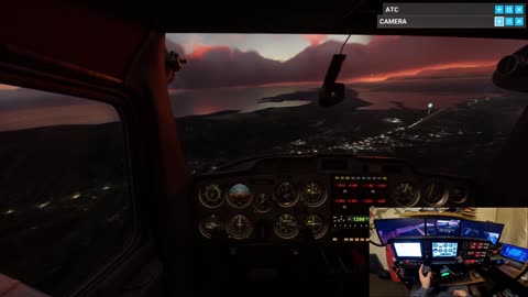 🔥 Battle Over Mount Orjen | Climbing Into Fiery Red Skies Near Tivat | Virtual Cessna MSFS 2020 🇲🇪✈️
