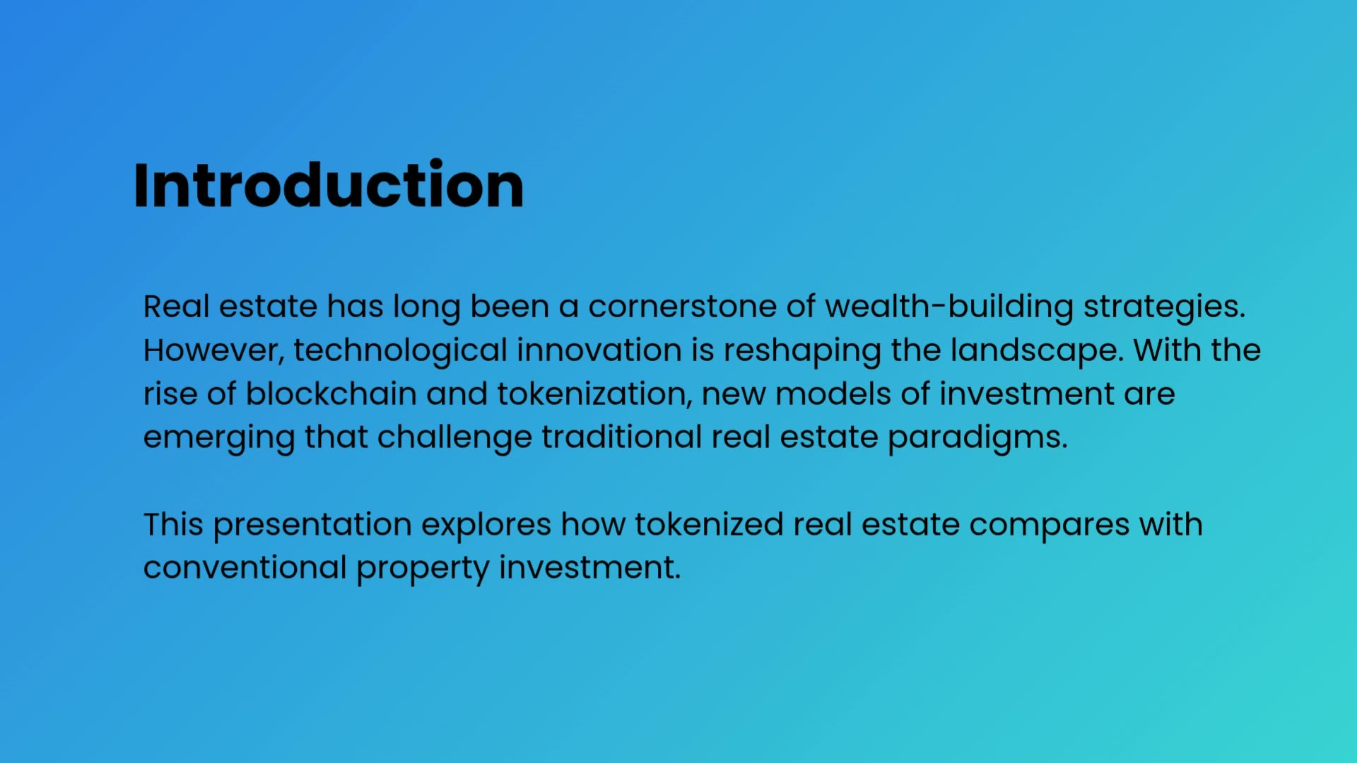 Traditional Property Investment vs. Tokenized Real Estate A Side-by-Side Analysis