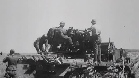 2cm Flak shreds a Soviet Polikarpov Po-2 on the ground East of Krasnodar in 1942