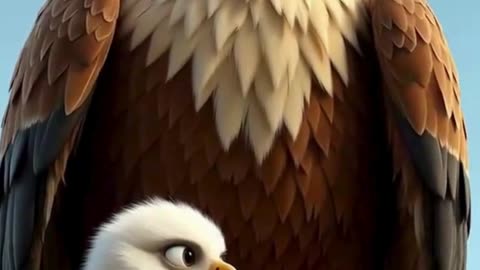 Dady Eagle runs away to save his family💖