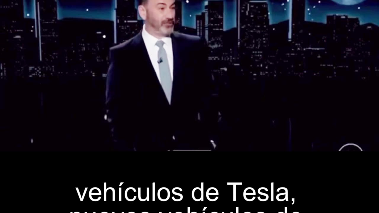 Jimmy Kimmel and his audience mock domestic terrorism against Tesla