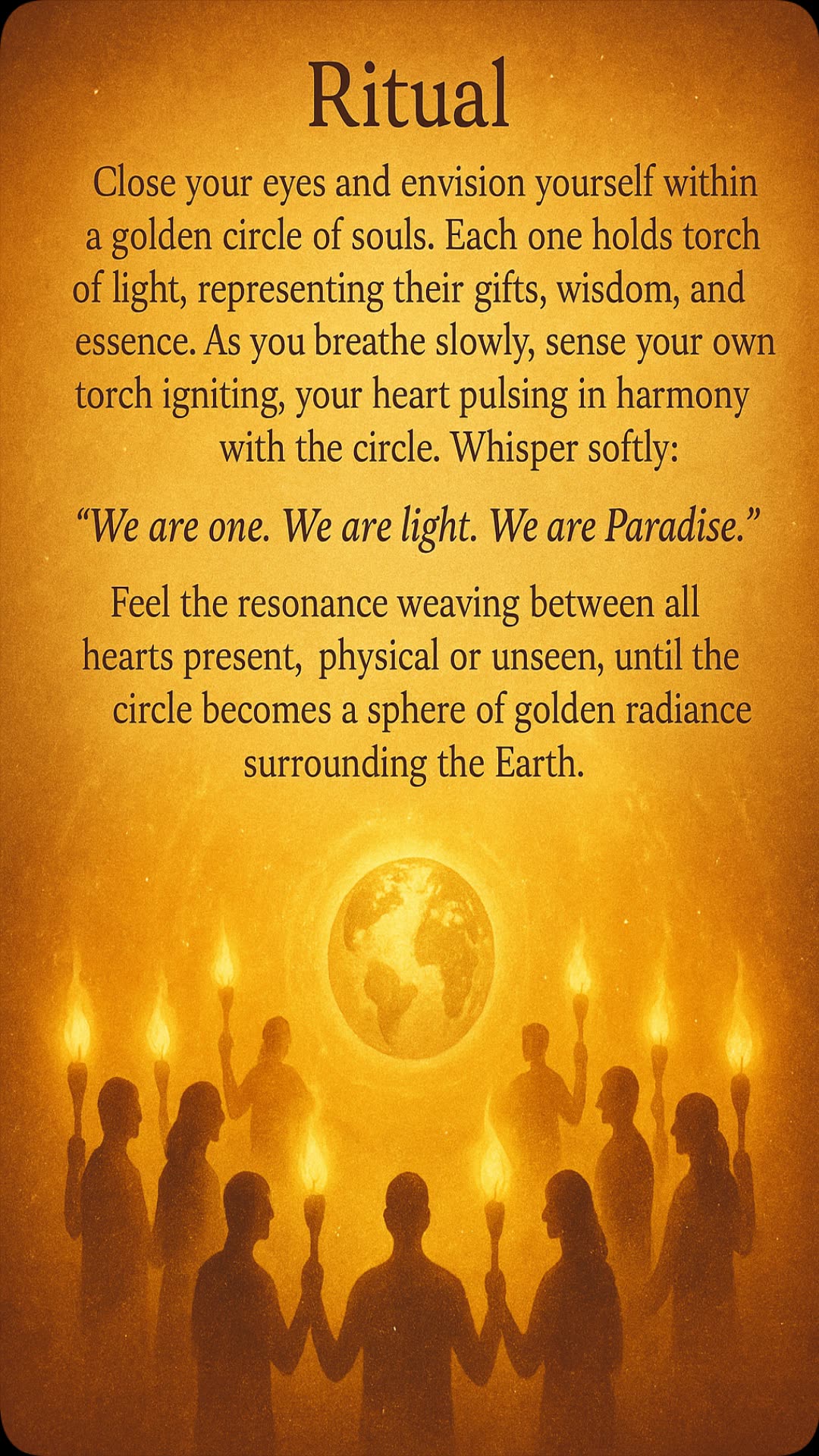 Living in Sacred Community.