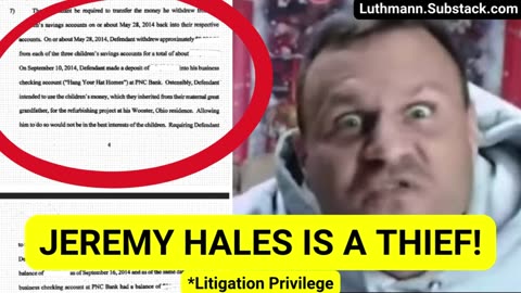 JEREMY HALES IS A THIEF!