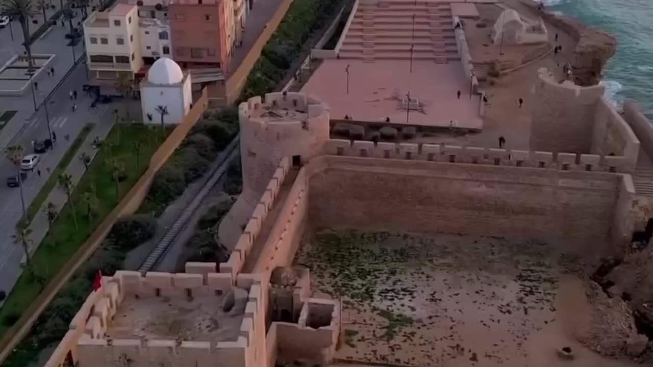 The beautiful city in morocco . City safi . Old city and nature and sea in same city 201m25