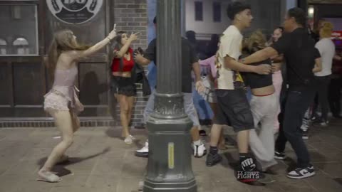 Crazy brawl & fight 6th Street Austin TX #fight #Fights 10-12-2025 October