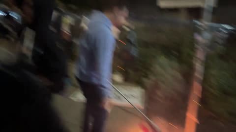 BREAKING: Anti-ICE demonstrators set fire to an American flag in Portland, Oregon last night.