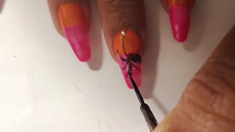I seriously messed up on the palm tree 🌴 💖, Sara Jilani 🎶Ready🎵 #relatable #nails