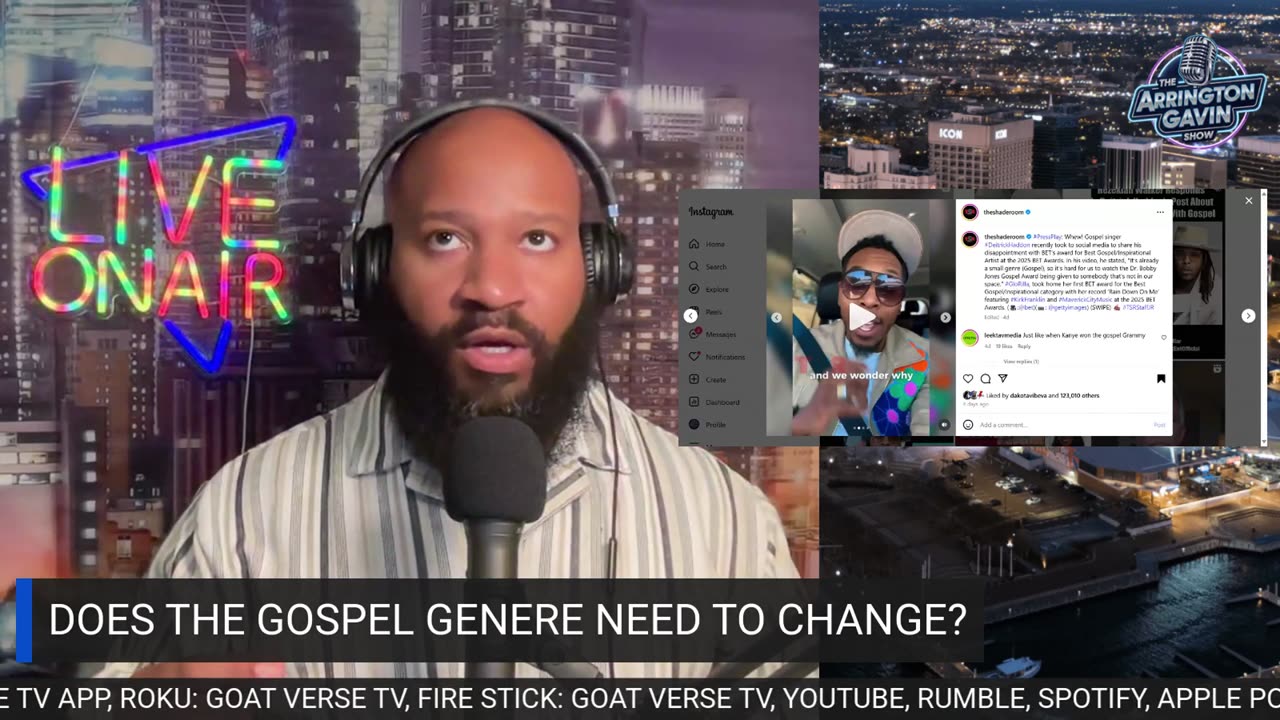 The Arrington Gavin Show "DOES GOSPEL MUSIC NEED A REALITY CHECK?"