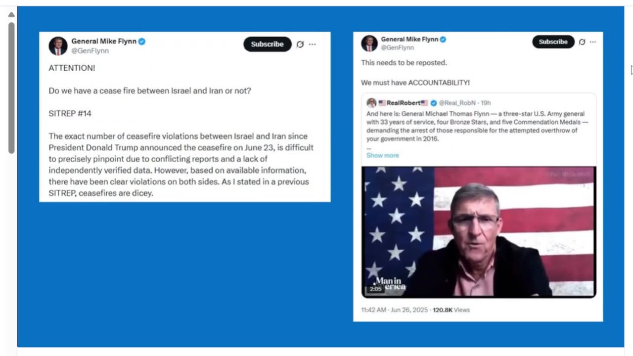 Genral Flynn talks treason
