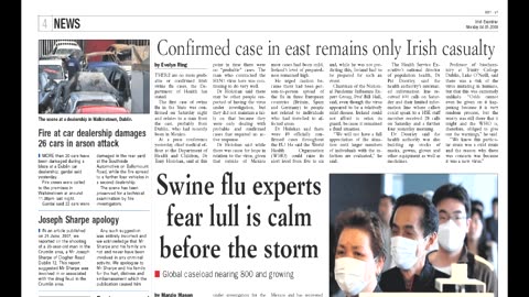 Dr. Tony Holohan, The Irish media and the Swine Flu Plandemic