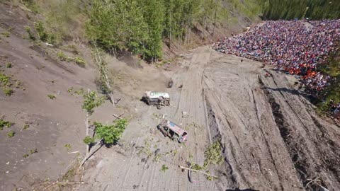 Spectacular Drone Footage of Glacier View Car Launch