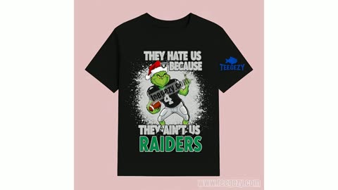 Las Vegas Raiders Grinch They Hate Us Cotton Shirt