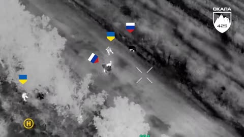 Ukrainians Surround Russians During Firefight