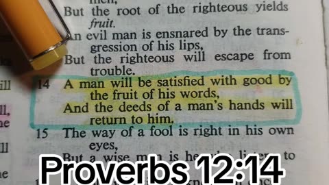 The Deeds of A Man's Hands Will Return To Him
