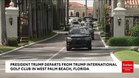 MOMENTS AGO: President Trump Departs From Trump International Golf Club In West Palm Beach, Florida