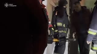 In Okhtyrka, Sumy region, three Russian drones hit a 9-story building. Seven people were injured.