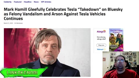 Mark Hamill Supports Vandalism On Tesla Vehicles
