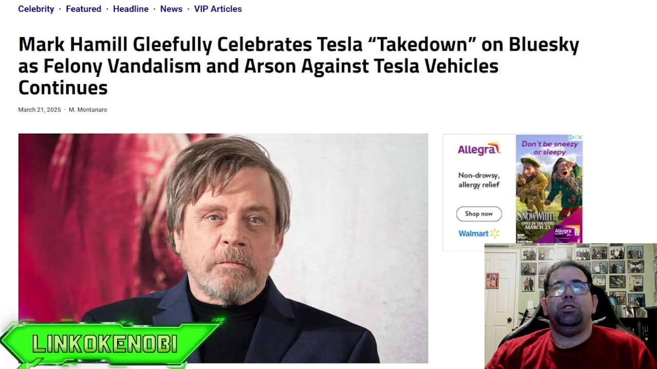 Mark Hamill Supports Vandalism On Tesla Vehicles