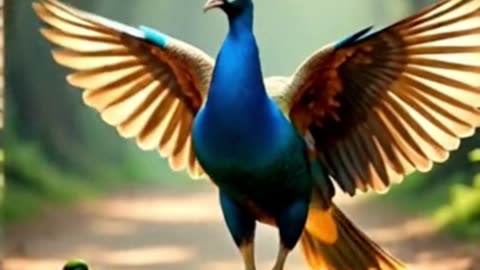 Birds save life of peacock