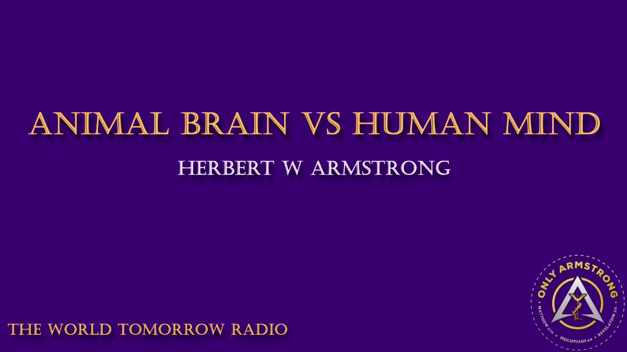 The World Tomorrow Radio- Animal Brain Vs. Human Mind