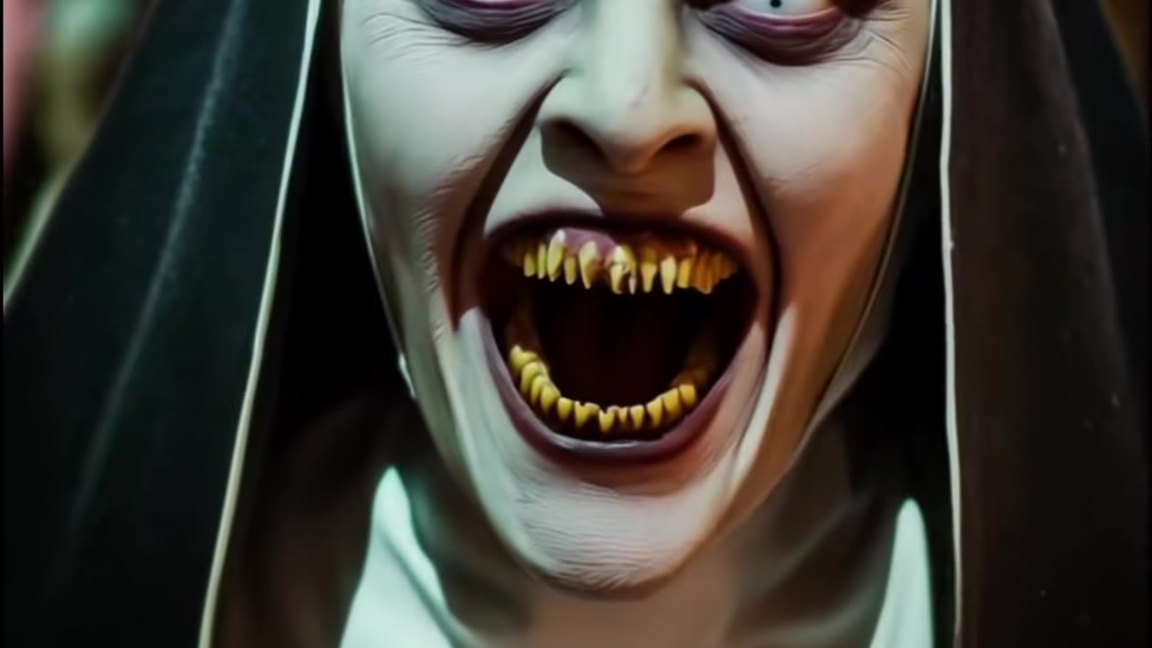 😱👺 The Most Terrifying Nun You'll Ever See... #aiscarystories #scaryvideos #scarynun