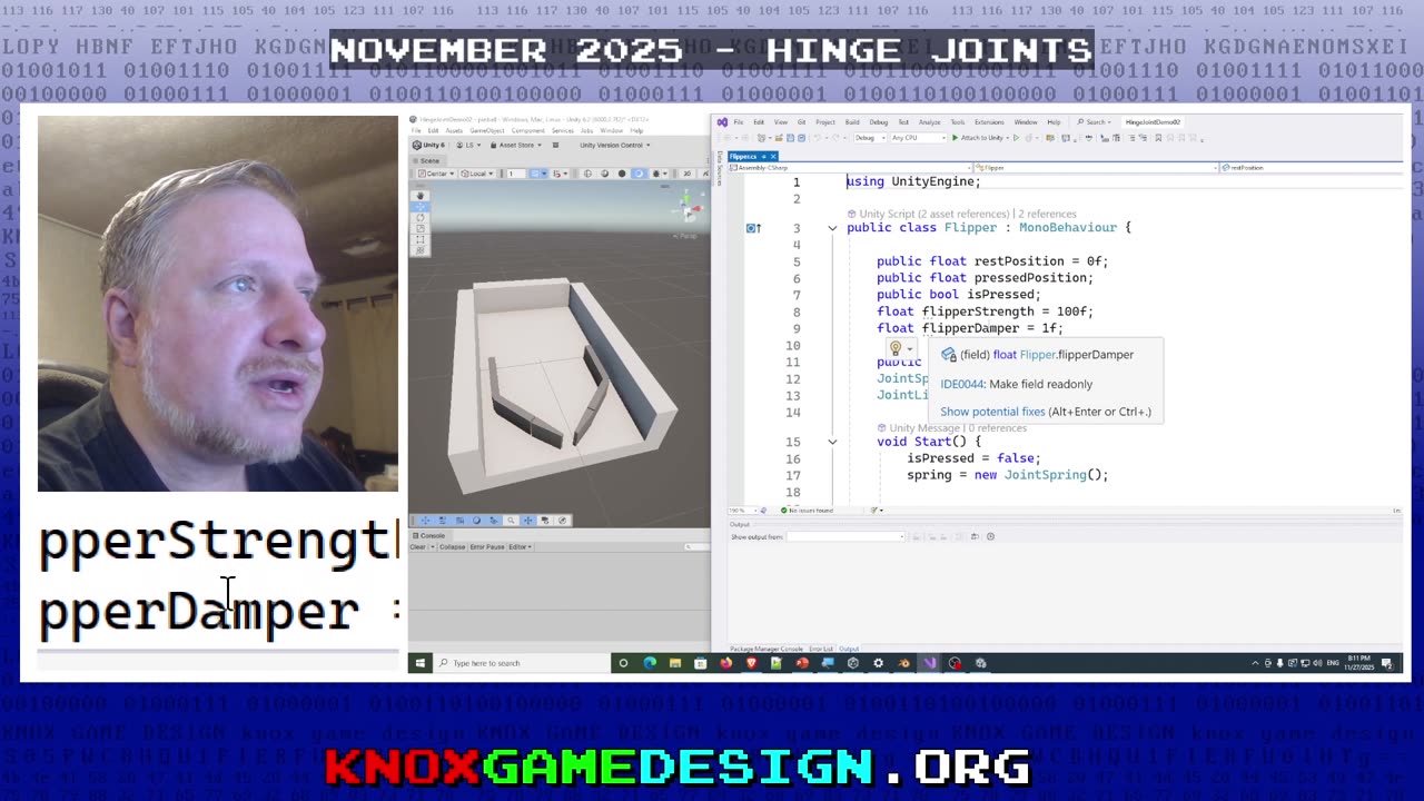 Hinge Joints - Knox Game Design, November 2025