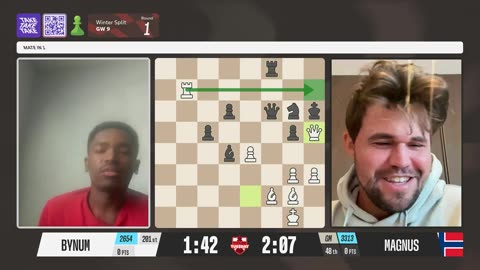 NM Jacorey Bynum sacs the queen to checkmate Magnus Carlsen