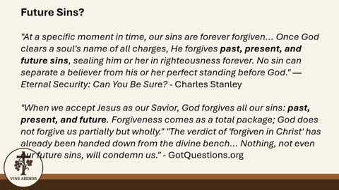 The Lord’s Prayer - Part 2 - Matthew 6:12 - Vine Abiders