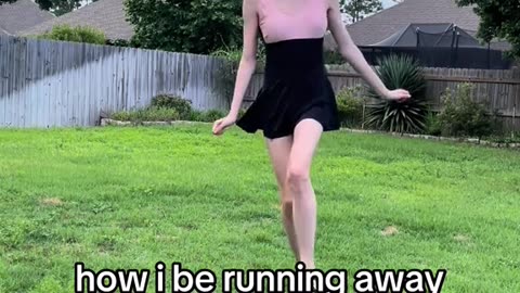 Enjoy this tgirl in home running