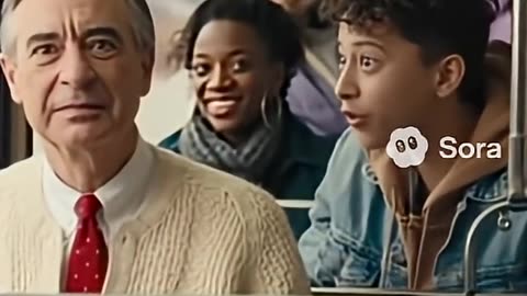 The passengers of the 67 bus ask Mr Rogers about PEEPEE TIME