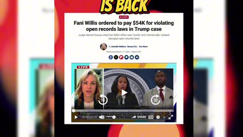 Fani Willis Hit with $54K Fine in Trump Case—Swamp Draining Begins!