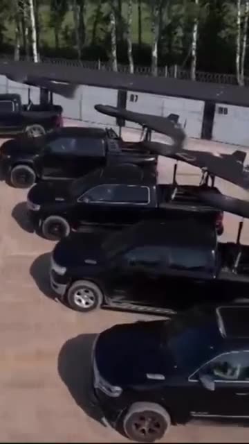 Video reveals the truth: Russian Geran-2 drones take off from American RAM 1500 pickups