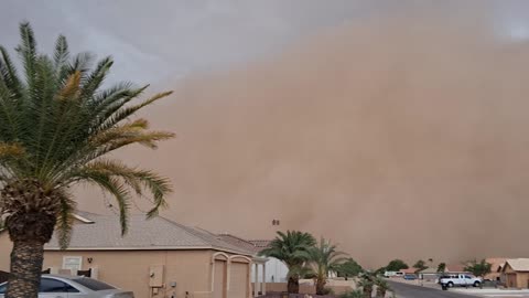 Wall Of Dust Towers Over Southern Arizona
