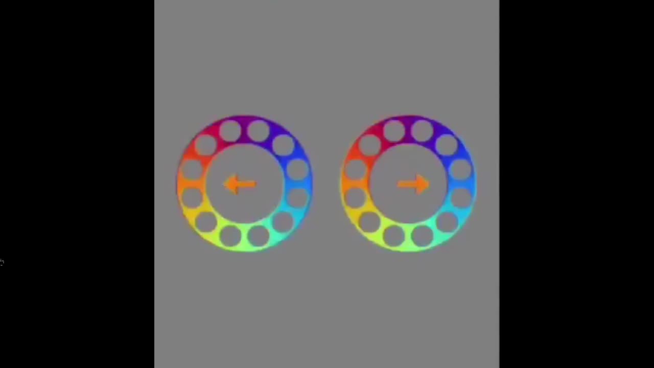 A mind trick that fools the brain The circles stay still and never change shape…