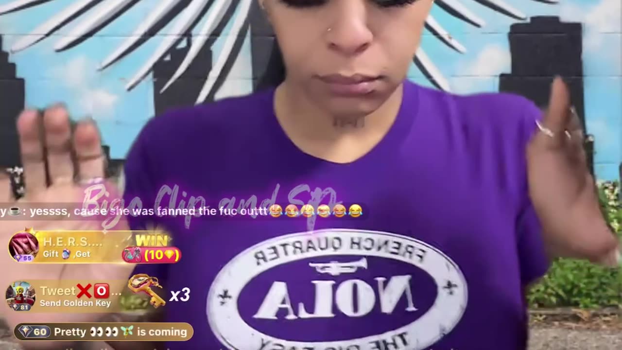 PettyTheBell goes live n says she filed a police report on ChinaRed n her son 4/7/25 #bigoclipandsip