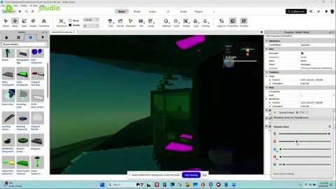 sbn programs playing in thw bg of roblox studio