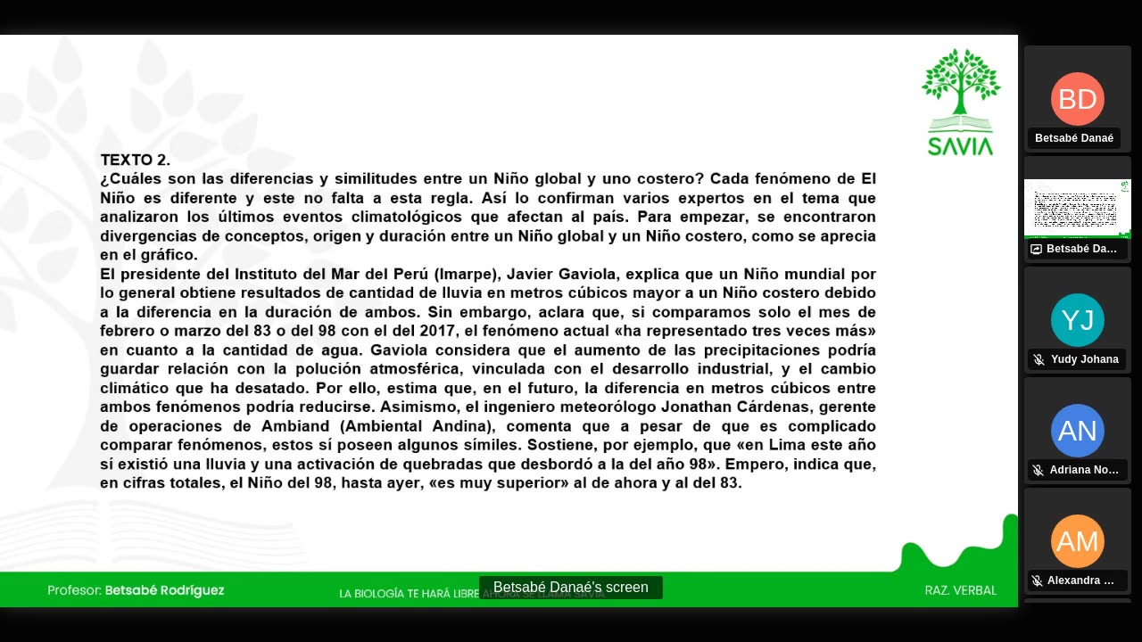 SAVIA SEMIANUAL 2024 | Semana 13 | R. Verbal