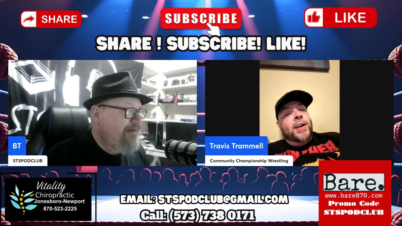 LIVE!! Travis Trammell talks wrestling with Brian Tramel!