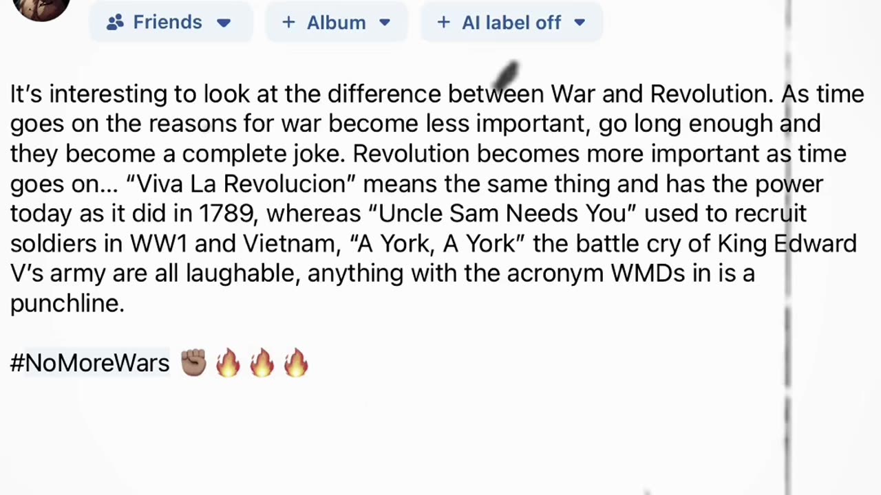 Truth! #NoMoreWars