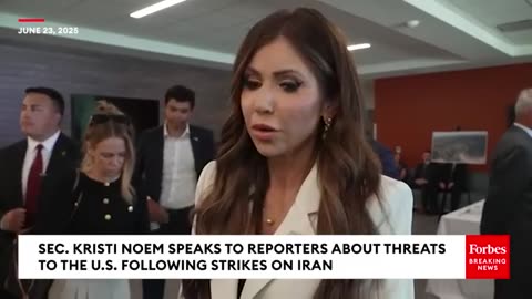 Sec. Noem Over Threats Facing The U.S. Following Iran Strikes