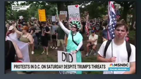 Maddow: Trump Parade Protests Had No Problems, Crowd Was Thin & Bored, Not A Big Thing Trump Put On