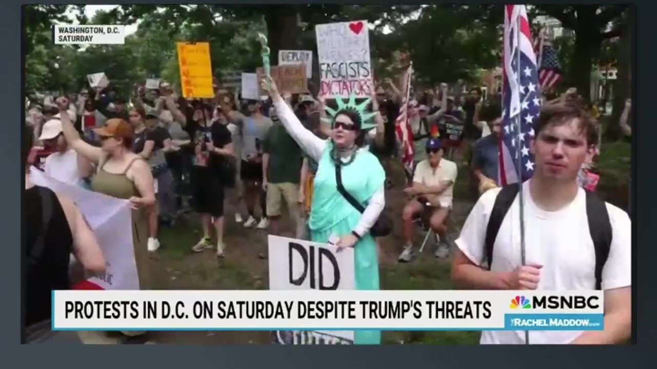 Maddow: Trump Parade Protests Had No Problems, Crowd Was Thin & Bored, Not A Big Thing Trump Put On