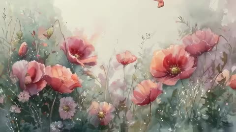 Poppy Field Ambience | Stress Relief | Deep Sleep and Relaxation | Self Care for You