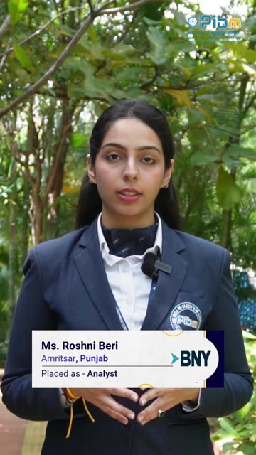 PIBM to BNY | Analyst | MBA & PGDM Placements | Roshni Beri: Batch 2024–26