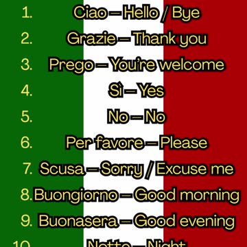 Learn 10 italian words