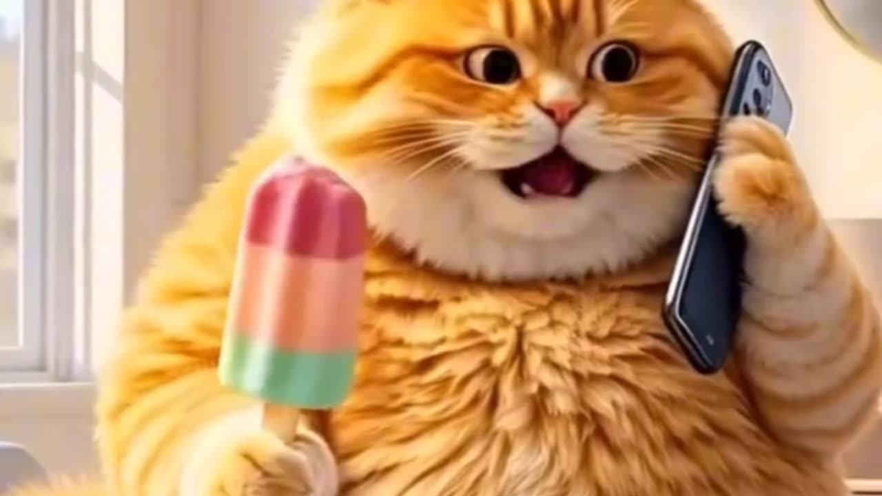 Today, orange cat steal baby again to meet sundari | grow his business #storytelling #cat #ai #funny