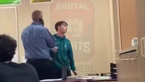 White Beats Shit out Stupid NIGGER at School