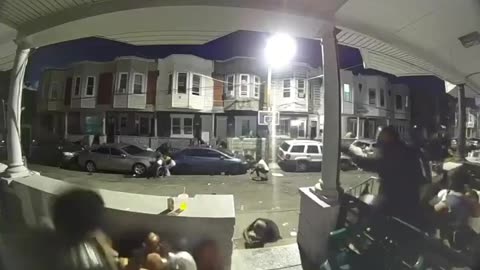 Philadelphia shooting shootout , captured on Ring camera