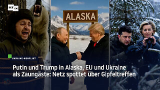 Putin und Trump in Alaska, EU und Ukraine als Zaungäste: Netz spottet über Gipfeltreffen