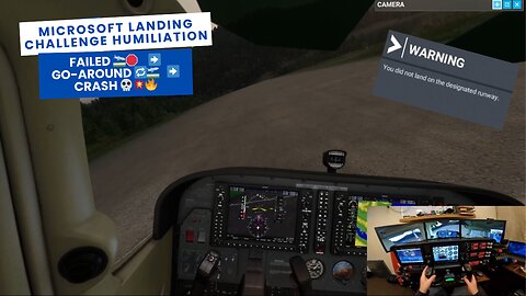 😵 Failed ➜ Go-Around ➜ CRASH | Cessna 172 Landing Challenge Meltdown in MSFS 2020💥🛩️